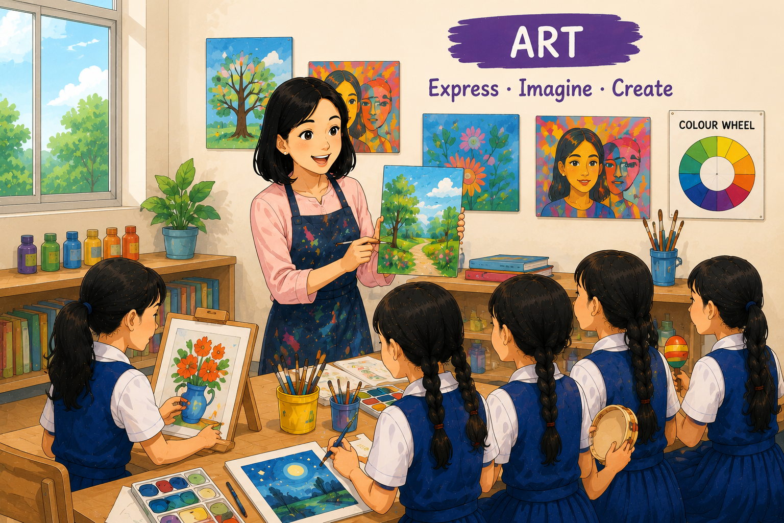 Thumbnail of art teacher in a classroom
